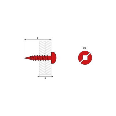 Boîte 500 Vis acier tôle FCQ SCELL-IT - 3.9 x 16 mm - SQ2 - FCQ39016 - Maxoutil