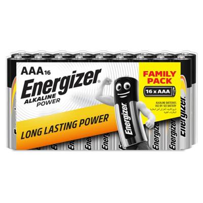 Paquet de 16 Piles Alcaline Power AAA LR03 Family pack