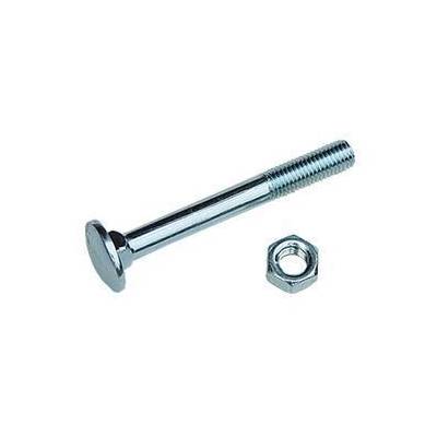 Boulon acier zingué tête ronde collet carré diam.5mm long.30mm en sachet de 5 pièces - Gedimat - VYNEX