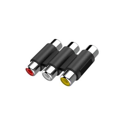 Adaptateur vidéo, 3 fiches femelles RCA - 3 fiches femelle RCA
