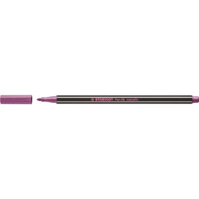 Stylo feutre Pen 68 metallic pointe moyenne rose métallisé - STABILO