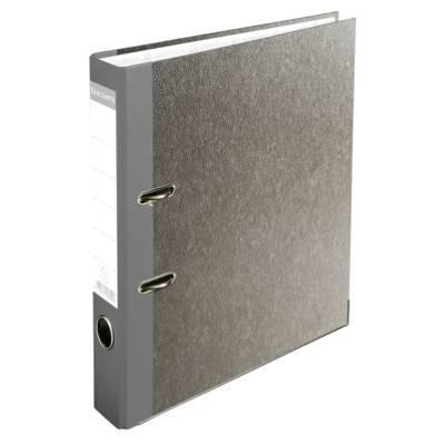 Classeur à levier papier marbre gris dos de 50mm - A4