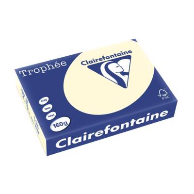 Ramette 250 Feuilles Papier 160g A4 210x297 mm Certifié FSC IVOIRE - CLAIREFONTAINE