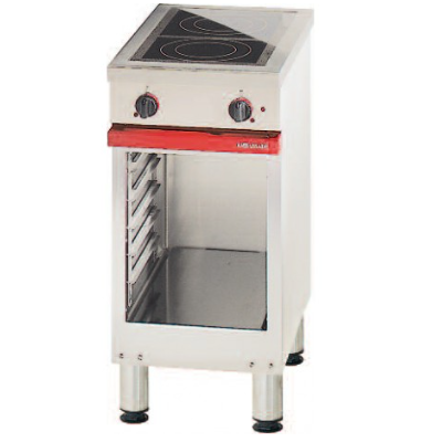 Plaque vitro-céramique 2 feux sur coffre ouvert