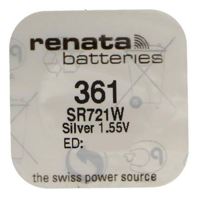 Pile bouton Silver Oxyde 361  / SR721W  0% mercure