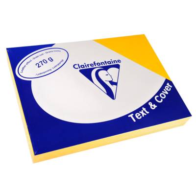 Paquet de 100 Couvertures Text&Cover 270g A4 210x297 mm Jaune tournesol