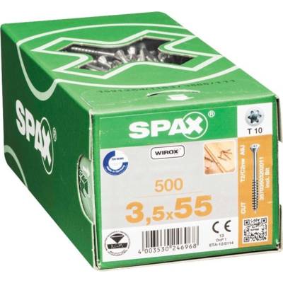 Vis revêtement bois tête fraise WIROX 3,5x55mm - Gedimat - SPAX