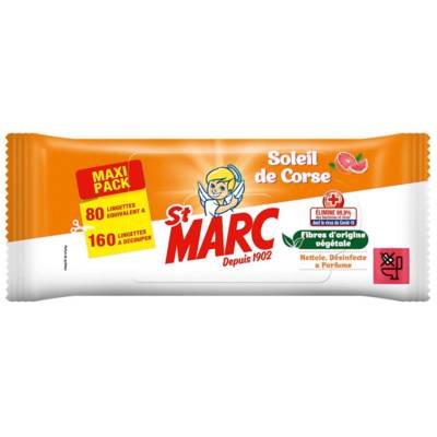 Lingettes Soleil de Corse compostables Sachet de 80 lingettes larges (=160 normales)