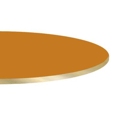Plateau de table Ø70cm Ocre & laiton - RestooTab