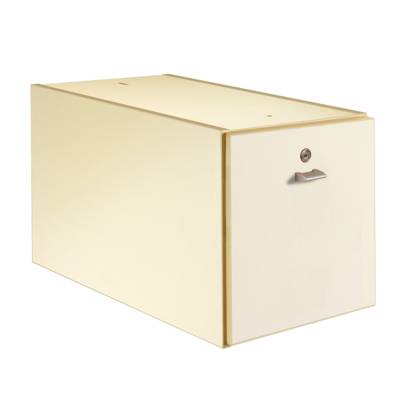 Caisson 1 tiroir dossiers suspendus NOVA mélaminé - L32xP55xH35 cm - Ivoire/Coquille d'œuf - Mobidecor