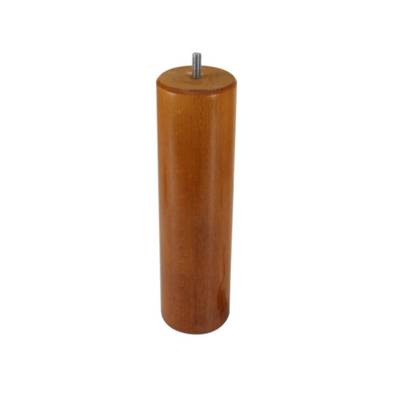 Pied cylindrinque pour lit hêtre teinte merisier - Ø68 x 200 mm - Gedimat - NORAIL