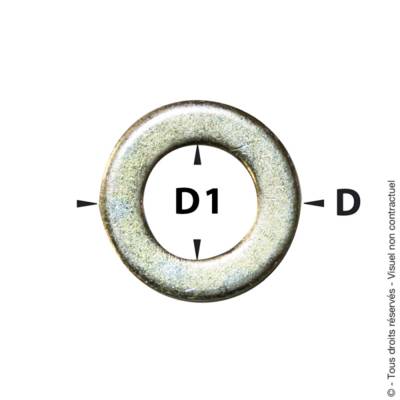 Rondelle gond acier D14 ép.3mm - Gedimat