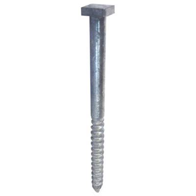 Tirefond à bourrer acier galvanisé tête carrée diam.8mm long.120mm en sachet de 100 pièces - Gedimat - NORAIL