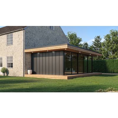 Bavette CLIPEO - 50 x 55 mm L.2,10 m - gris anthracite - Gedimat - BACACIER