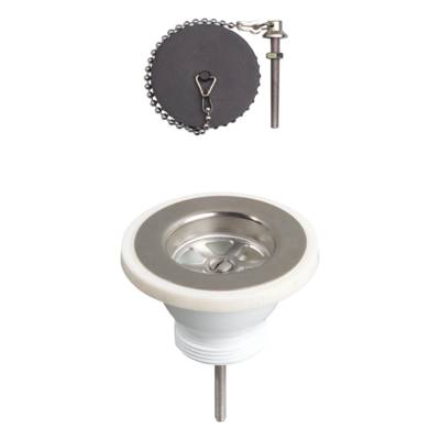 Bonde évier grille inox avec bouchon et chaînette - sans trop-plein - en boîte - Gedimat - WIRQUIN