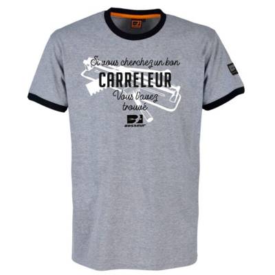 Tee-shirt carreleur gris chiné - Gedimat - TSD CONFECTION