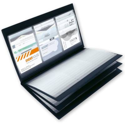 Porte-cartes de visite Intercalaires pour 288 cartes 90 x 58 mm Noir