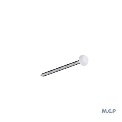Clou inox 4 cm tête PVC blanc - Gedimat - MEP