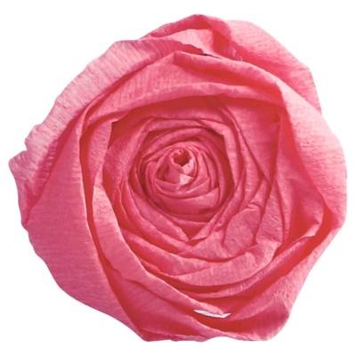 Paquet de 10 feuilles Papier Crêpon Pliées 60% format 2,50x0,50m - Rose moyen - CLAIREFONTAINE