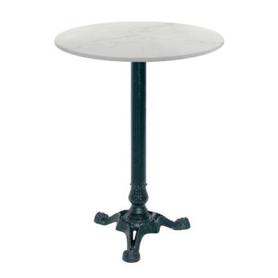 Mange-debout pied noir Ø60cm marbre paros - intérieur - RestooTab