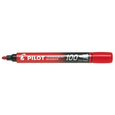 Marqueur Permanent SCA 100 Pointe Ogive Fine/Moyenne Rouge - PILOT