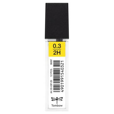 Etui de 12 Mines pour porte-mine pointe calibrée 0,3 mm dureté 2H