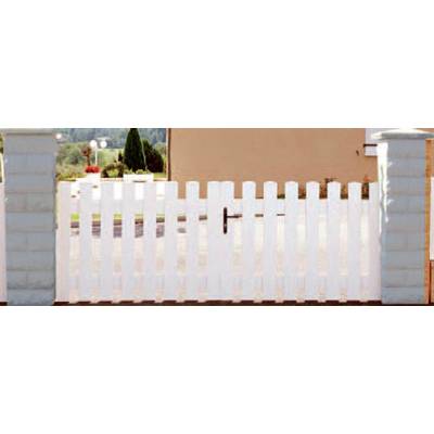 Portail battant CATALPA PVC blanc - Gedimat - MOREY