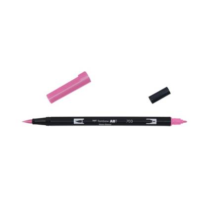 Feutre Dessin Double Pointe ABT Dual Brush Pen 703 Rose - TOMBOW