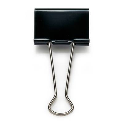 Paquet de 10 Pinces à Double Clip 50mm Noir