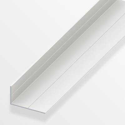 Cornière inégale en PVC dur rainuré blanc ép.1,5mm dim.19,5x35,5mm long.2,50m - Gedimat - ALFER ALUMINIUM