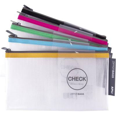 Sac à Fermeture Eclair Zipper Bag Format Chèque Coloris Aléatoire
