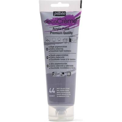 Tube 120ml Peinture Acrylique Décocrème Mat PIERRE NOIRE - PÉBÉO