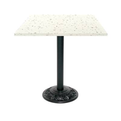 Table pied noir 70x70cm terrazzo cassata - intérieur - RestooTab