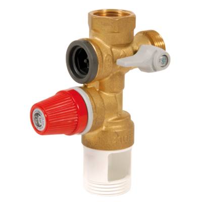 Groupe de sécurité pour chauffe-eau vertical 20/27 - Boîte - Gedimat