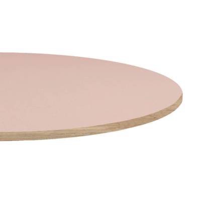 Plateau de table rond Rose poudré & bois - RestooTab