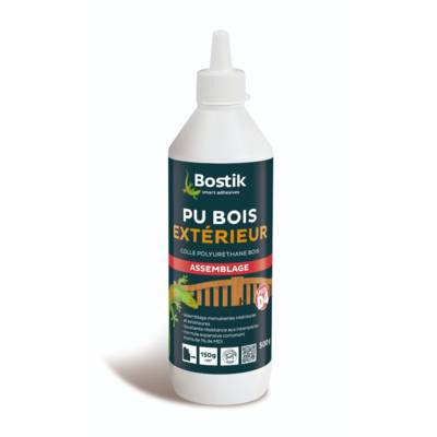 Colle polyuréthane liquide pour bois extérieur - BOSTIK - Biberon de 500 gr - 30610777 - SADER