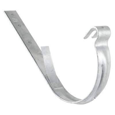 Crochet universel tige droite 17cm nez fourchette pour gouttière 1/2 ronde de 25 acier galvanisé - Gedimat