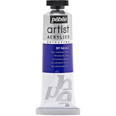 Tube 37 ml Peinture Artist Acrylics Extra fine BLEU OUTRE FC - PÉBÉO