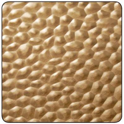 Tôle martelée en aluminium anodisé cuivre long.50cm larg.25cm ép.0,4mm - Gedimat