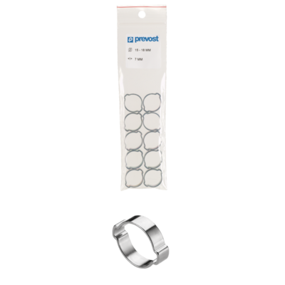 Collier à oreilles PREVOST Standard - Acier traité - Sachet de 10 - Ø11 à 13 mm - 1113P