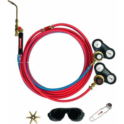 Kit Koro GUILBERT EXPRESS pour poste à souder Oxyacethylene - Tuyau 5 ml + détendeur + lunettes + étoile 6 becs - 2905