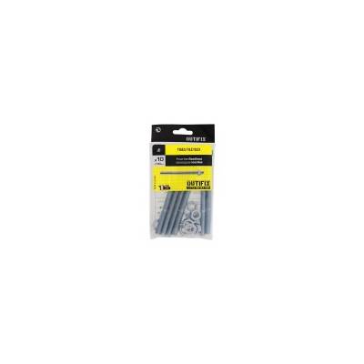Tige filetée D.12x160mm+écrous et rondelles - Gedimat - OUTIFIX