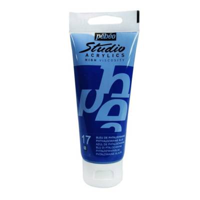 Peinture Studio Acrylique Tube Bleu de Phtalocyanine 100 ml - PÉBÉO