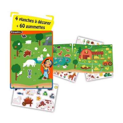 Fresque gommettes Prairie 60 gommettes