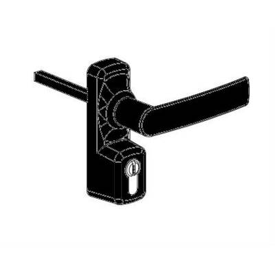 Manoeuvre extérieur Oltre avec cylindre FAPIM - noir 9005 - 8568A/37