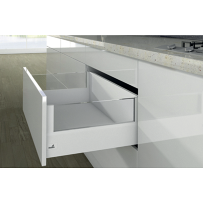 Casserolier Arcitech Designside HETTICH - P.450 H.250/126mm - blanc sans coulisse avec rehausse verre - 9149411 - HETTICH FRANCE