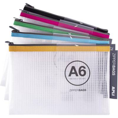 Pochette Zipper Bag A6 PVC Coloris Aléatoire