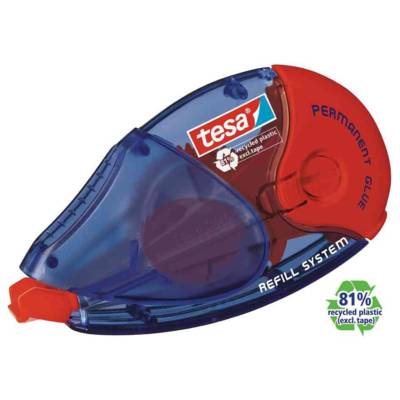 Roller rechargeable ecoLogo Colle PERMANENTE, 8,4mmx14m