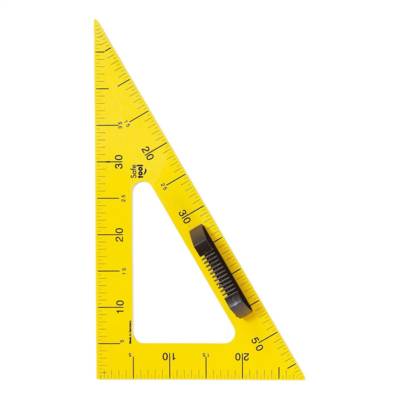 Equerre 60° plastique incassable jaune 50cm poignée noire amovible pour tableau