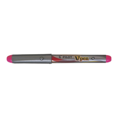 Stylo plume Jetable V-Pen SILVER Pte Moyenne Rose - Pilot